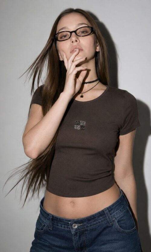 Remera Rib Aplique Love