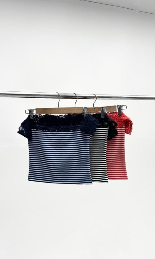 Straple Rayas Cuello Puntilla
